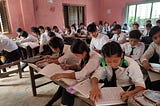 Nepali Students in Ma Vi Bijaybasti, Thori-4, Parsa by Kumod Kumar Sah