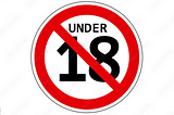 People under 18 not allowed