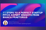 11 Steps to a Perfect Startup Pitch: Expert Insights From Bianca Praetorius