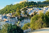 a View of Chefchaouen from the mosque on top of the hill