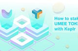 📝How To Stake UMEE Token with Keplr Wallet