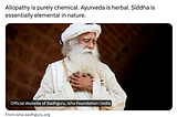 Is Sadhguru Against Allopathy?