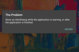 Android: Show AllertDialog before the application starts