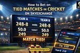 How to Bet on Tied Matches in Cricket on SkyExchange