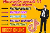 TIKTOK PROMOTION SERVICES