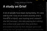 A study on Grief