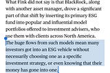 BlackRock misdirects ESG