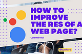 How to improve the RES of a web page?