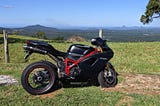 Black Ducati 1098S, Glasshouse mountains, Queensland, Australia