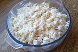 White cauliflower baked dish.