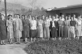 During the 1940s and 1950s, JPL used the word “computer” to refer to a person rather than a machine. The all-female computer team, many of the members recruited right out of high school, were responsible for doing all the math by hand required to plot satellite trajectories and more. — NASA/JPL