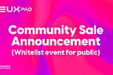 Community Sale Announcement