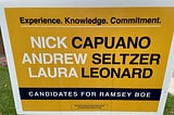 Why I’m Supporting Nick Capuano, Andrew Seltzer, and Laura Leonard for Ramsey Board of Education on