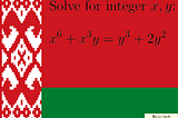 A Number Theoretical Equation From Belarus