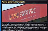 Aditya Birla Capital (ABCL):