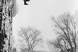 BLIZZARD AT ANDOVER IN JANUARY 1966 IMPELS THE SNOW JUMPERS TO LEAP OUT OF THIRD STORY WINDOWS