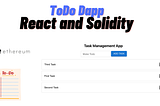 Build ToDo Application in React and Solidity