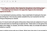 # **From Pages to Drafts: Why I Opted for Simplicity in My Writing App** #