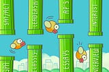 flappy bird trying to get over obstacles to get into college