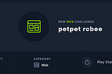 New web challenge ‘petpet rcbee’