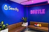 Featured wall at Seedly office