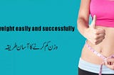 lose weight easily and successfully