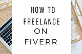 So you want to make your first sale on Fiverr?