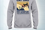 AVAILABLE Vintage Cat dad happy father’s day to amazing daddy shirt