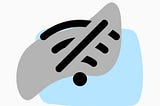 A no wi-fi logo with a 3 bar radar with a slash through it