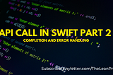 API Call in Swift Part 2