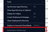Build Native Mobile App is disabled!