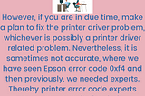 Which Type Of Printer Driver Problem Include In Epson Error Code 0xf4?