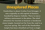 Unexplored Places