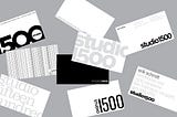 selected layouts for business card studies designed when we launched our design studio