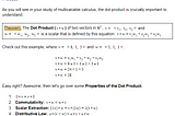 Exploring the Dot & Cross Product.