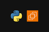 The Python logo next to the Amazon EC2 logo