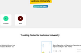 Which website is better for buying handwritten notes from the University of Lucknow?