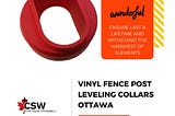 Vinyl Fence Post Leveling Collars