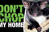 “Don’t Chop My Home” Advertisements