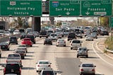Cars on a highway