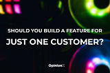 Should you build a feature for just one customer?