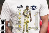 Zaide Lowery Marquette Golden Eagles Basketball Graphic T-Shirt