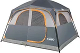 UNP Tents 6 Person Waterproof Windproof Easy Setup,Double Layer Family Camping Tent with 1 Mesh Door  5 Large Mesh Windows -10X9X78in(H)