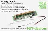 Technical note: How to calculate the conversion factor for Geiger tube SBM20