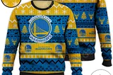 Golden State Warriors Ugly Christmas Sweater: Dub Nation Holiday Cheer