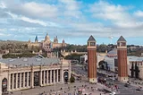 A view of the Arenas Terrace in Barcelona, Spain