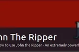 John The Ripper TryHackme Writeup