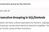 Python itertools style GROUP BY in SQL (with some help from AI)