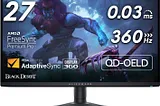 Alienware AW2725DF OLED Gaming Monitor - 26.7-inch Quantom-Dot WQHD (2560x1440) 360Hz 0.03Ms Display, AMD FreeSync Premium Pro, HDMI/DP/USB 3.2 Gen1, Height/Tilt/Swivel/Pivot Adjustability - Black