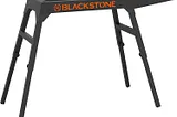 Blackstone 5013 Collapsible 17” and 22” Tabletop Griddle Stand with Adjustable Legs and a Removable Side Shelf, Powder Coated Steel, Black